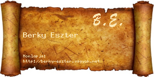 Berky Eszter névjegykártya